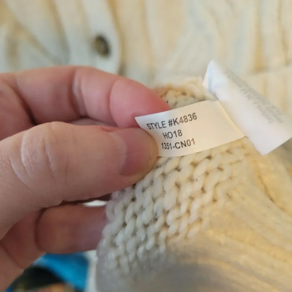 J. Crew Point Sur Cable Knit Cardigan Long Line Size Small
